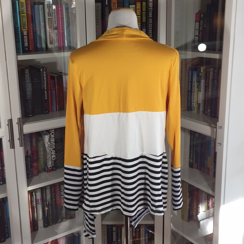 Mustard Draped Front Cardigan - Picture 4 of 4
